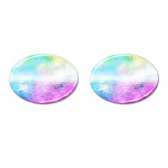 Background Art Abstract Watercolor Cufflinks (oval) by Sapixe
