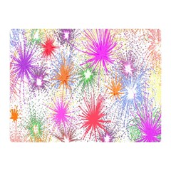 Star Dab Farbkleckse Leaf Flower Double Sided Flano Blanket (mini)  by Sapixe