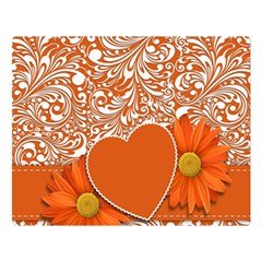 Flower Floral Heart Background Double Sided Flano Blanket (large)  by Sapixe