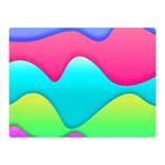 Lines Curves Colors Geometric Lines Double Sided Flano Blanket (Mini)  35 x27  Blanket Back