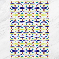 Retro Blue Yellow Brown Teal Dot Pattern Canvas 12  X 18  by BrightVibesDesign