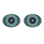 Pattern Abstract Background Art Cufflinks (Oval) Front(Pair)
