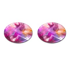 Background Art Abstract Watercolor Cufflinks (oval) by Sapixe