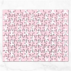 Pink Ribbon - Breast Cancer Awareness Month Rectangular Jigsaw Puzzl by Valentinaart