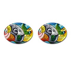 Graffiti The Art Of Spray Mural Cufflinks (oval) by Sapixe