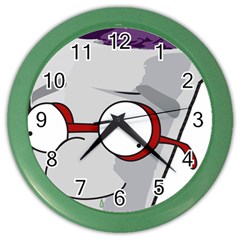 Purple Cup Nerd Color Wall Clock by grimelab