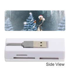 Christmas, Cute Giraffe With Bird Memory Card Reader (stick) by FantasyWorld7