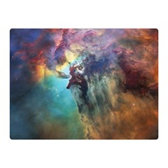 Lagoon Nebula Interstellar Cloud Pastel Pink, Turquoise And Yellow Stars Double Sided Flano Blanket (mini)  by genx