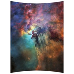 Lagoon Nebula Interstellar Cloud Pastel Pink, Turquoise And Yellow Stars Back Support Cushion by genx