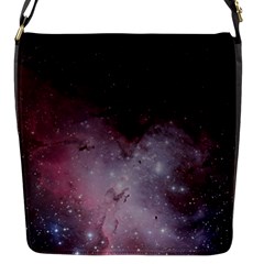 Eagle Nebula Wine Pink And Purple Pastel Stars Astronomy Flap Closure Messenger Bag (s) by genx
