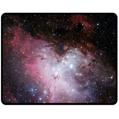 Eagle Nebula Wine Pink And Purple Pastel Stars Astronomy Double Sided Fleece Blanket (medium)  by genx