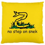 No Step On Snek Gadsden Flag Meme Parody Large Cushion Case (Two Sides) Back