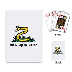 No Step On Snek Gadsden Flag Meme Parody On White Background Playing Cards Single Design by snek