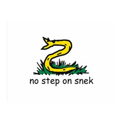 No Step On Snek Gadsden Flag Meme Parody Double Sided Flano Blanket (mini) by snek