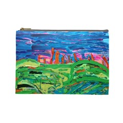 Our Town My Town Cosmetic Bag (large) by arwwearableart