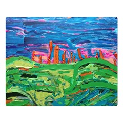 Our Town My Town Double Sided Flano Blanket (large)  by arwwearableart