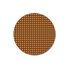 Lumberjack Plaid Buffalo Plaid Magnet 3  (round) by Wegoenart