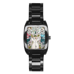 Happysnowman Stainless Steel Barrel Watch by chellerayartisans