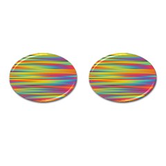 Colorful Background Pattern Cufflinks (oval) by Wegoenart