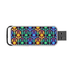 Pattern Background Bright Blue Portable Usb Flash (one Side) by Wegoenart
