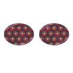 Abstract Circle Gem Pattern Cufflinks (Oval) Front(Pair)