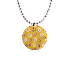 Bacon And Egg Pop Art Pattern 1  Button Necklace by Valentinaart