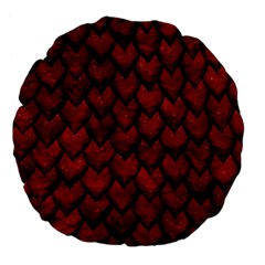 Red Dragon Large 18  Premium Flano Round Cushions by LalaChandra