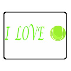 I Lovetennis Double Sided Fleece Blanket (small)  by Greencreations