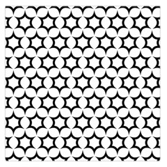 Pattern Star Repeating Black White Large Satin Scarf (square) by Pakrebo