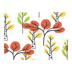 Tree Autumn Forest Landscape Double Sided Flano Blanket (mini)  by Pakrebo