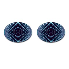 Sci Fi Texture Futuristic Design Cufflinks (oval) by Pakrebo
