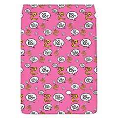 No Step On Snek Do Not Bubble Speech Pattern Pink Background Meme Removable Flap Cover (l) by snek