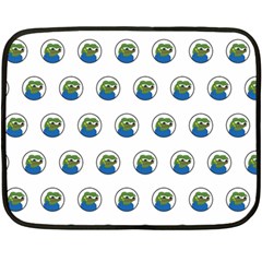 Apu Apustaja With Banana Phone Wall Eyed Pepe The Frog Pattern Kekistan Double Sided Fleece Blanket (mini)  by snek