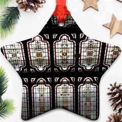 Stained Glass Window Repeat Star Ornament (two Sides) by Pakrebo
