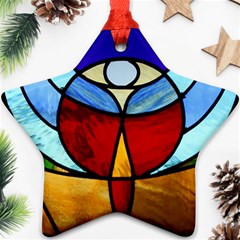 Church Window Glass Tiffany Ornament (star) by Pakrebo