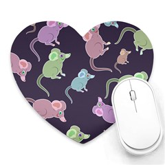 Animals Mouse Heart Mousepads by Mariart