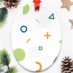 Geometry Triangle Line Oval Ornament (Two Sides) Back