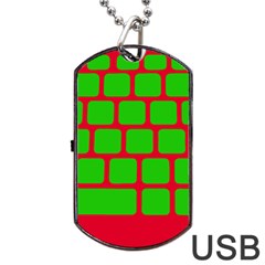 Keyboard Keys Computer Input Pc Dog Tag Usb Flash (one Side) by Pakrebo