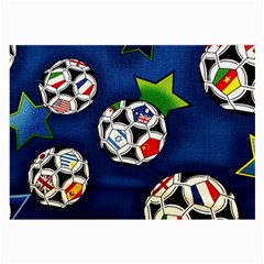 Textile Football Soccer Fabric Large Glasses Cloth (2-side) by Pakrebo