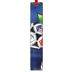 Textile Football Soccer Fabric Large Book Marks by Pakrebo
