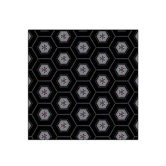 Geometric Pattern - Black Satin Bandana Scarf by WensdaiAmbrose