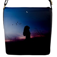 At Dusk Flap Closure Messenger Bag (s) by WensdaiAmbrose