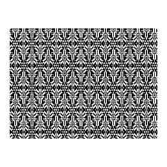 Black And White Filigree Double Sided Flano Blanket (mini)  by retrotoomoderndesigns
