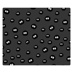 Totoro - Soot Sprites Pattern Double Sided Flano Blanket (small)  by Valentinaart