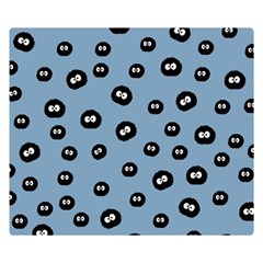 Totoro - Soot Sprites Pattern Double Sided Flano Blanket (small)  by Valentinaart