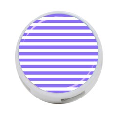Lilac Purple Stripes 4-port Usb Hub (two Sides) by snowwhitegirl