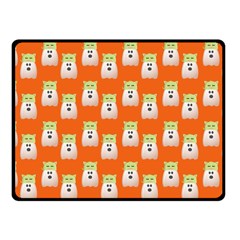 Ghost Pet Orange Fleece Blanket (small) by snowwhitegirl