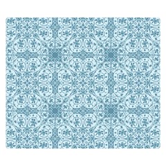 Ornamental Blue Double Sided Flano Blanket (small)  by snowwhitegirl
