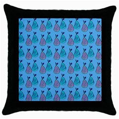 Pears Aqua Throw Pillow Case (black) by snowwhitegirl