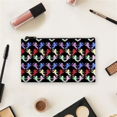 Colorful Cherubs Black Cosmetic Bag (small) by snowwhitegirl